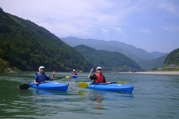 仁淀川でカヌー体験